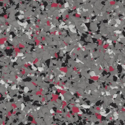 Ashen Red B05 decorative flake blend swatch